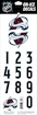 Čísla na helmu Sportstape  ALL IN ONE HELMET DECALS - COLORADO AVALANCHE