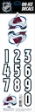 Čísla na helmu Sportstape  ALL IN ONE HELMET DECALS - COLORADO AVALANCHE - DARK HELMET