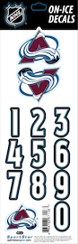 Čísla na helmu Sportstape ALL IN ONE HELMET DECALS - COLORADO AVALANCHE - DARK HELMET