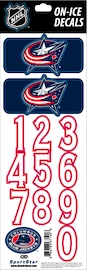 Čísla na helmu Sportstape ALL IN ONE HELMET DECALS - COLUMBUS BLUE JACKETS - DARK HELMET