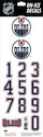 Čísla na helmu Sportstape  ALL IN ONE HELMET DECALS - EDMONTON OILERS