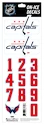 Čísla na helmu Sportstape  ALL IN ONE HELMET DECALS - WASHINGTON CAPITALS