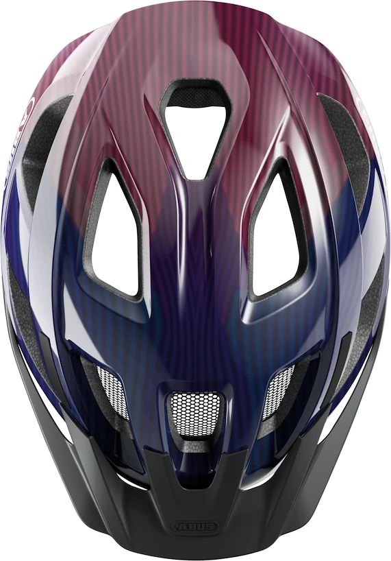 Cyklistická helma Abus Aduro 3.0 Led Purple Waves