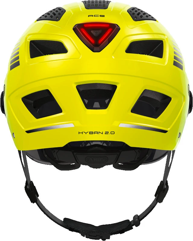 Cyklistická helma Abus Hyban 2.0 Ace Signal Yellow M