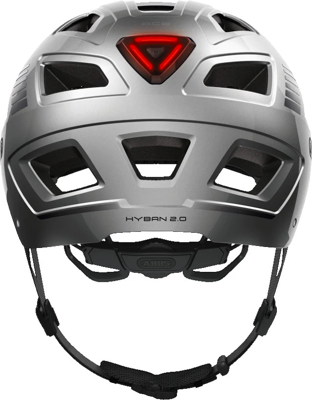 Cyklistická helma Abus Hyban 2.0 Signal Silver  M