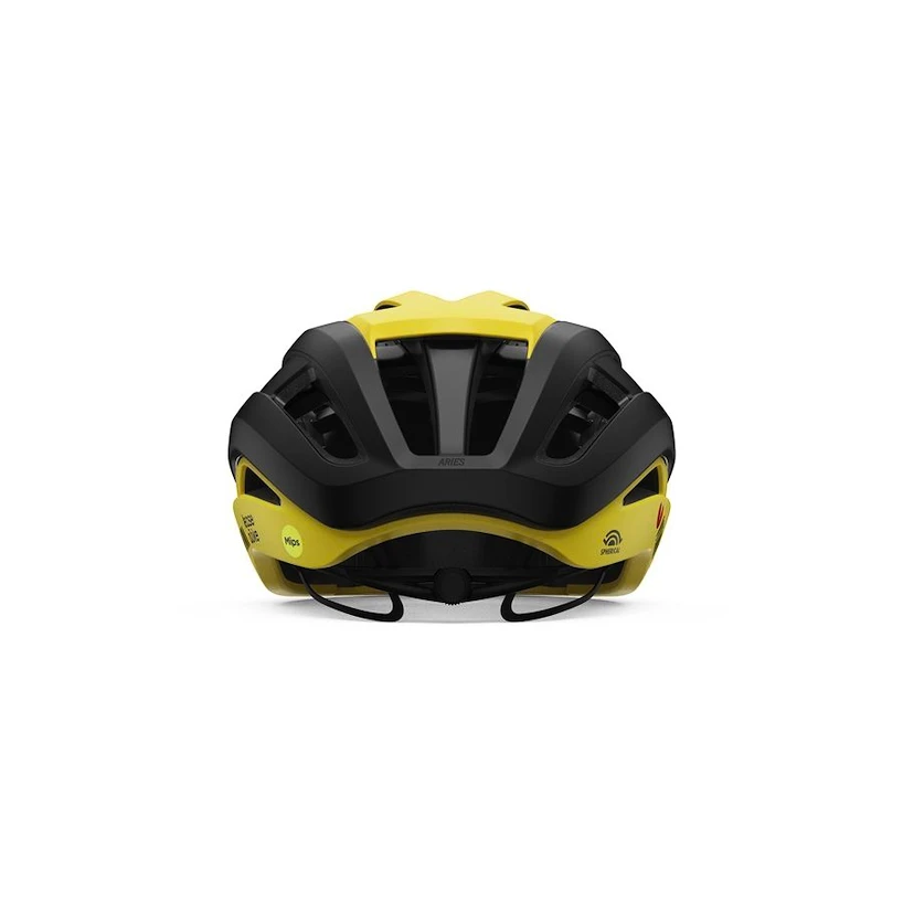 Cyklistická helma Giro Aries  Spherical Mat Black/Yellow Visma S
