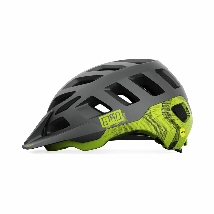 Cyklistická helma Giro   Radix MIPS Mat Metalic Black/Lime