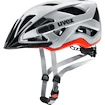 Cyklistická helma Uvex Active CC stříbrná-oranžová matná