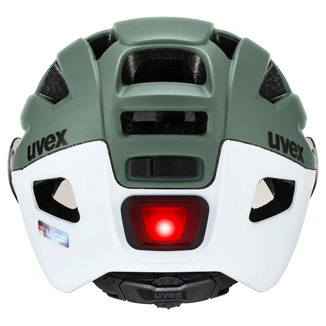 Cyklistická helma Uvex Finale Visor V Moss Green-Cloud M (S4109770400)