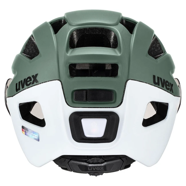 Cyklistická helma Uvex Finale Visor V Moss Green-Cloud M (S4109770400)
