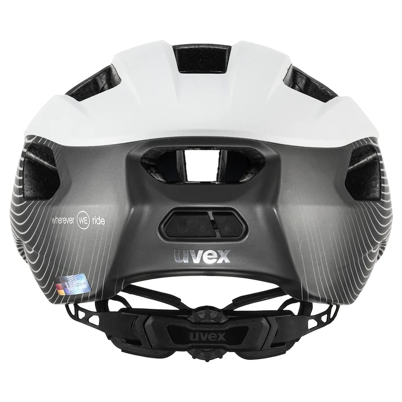 Cyklistická helma Uvex Rise CC White-Grey We (S4100340300) 52 - 56 cm