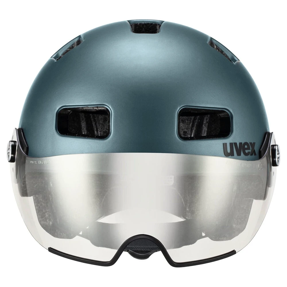 Cyklistická helma Uvex Rush Visor Deep Turquoise Mat (S4100280400)