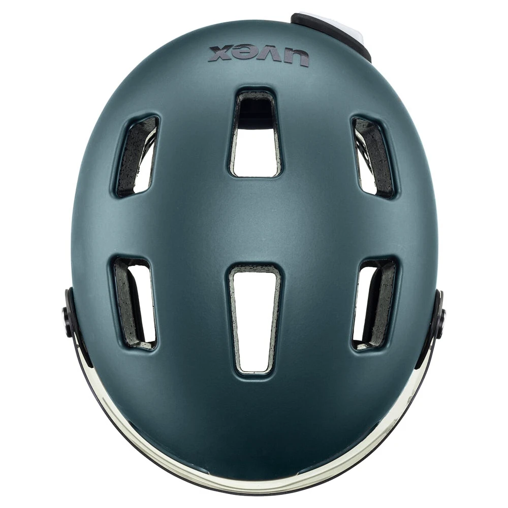 Cyklistická helma Uvex Rush Visor Deep Turquoise Mat (S4100280400)