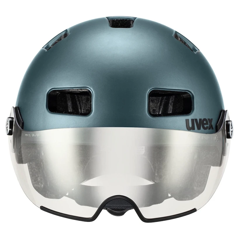 Cyklistická helma Uvex Rush Visor Deep Turquoise Mat (S4100280400) 55 - 58 cm