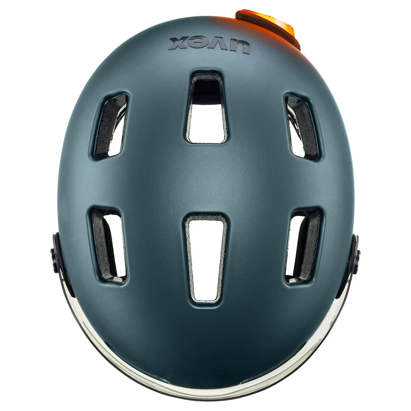 Cyklistická helma Uvex Rush Visor Deep Turquoise Mat (S4100280400) 55 - 58 cm