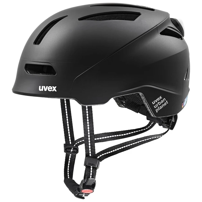 Cyklistická helma Uvex Urban Planet LED Black Matt (S4100650100) 54 - 58 cm