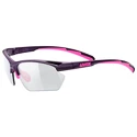 Cyklistické brýle Uvex Sportstyle 802 Small Vario fialovo-růžové