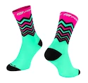 Cyklistické ponožky Force Wave růžovo-zelené