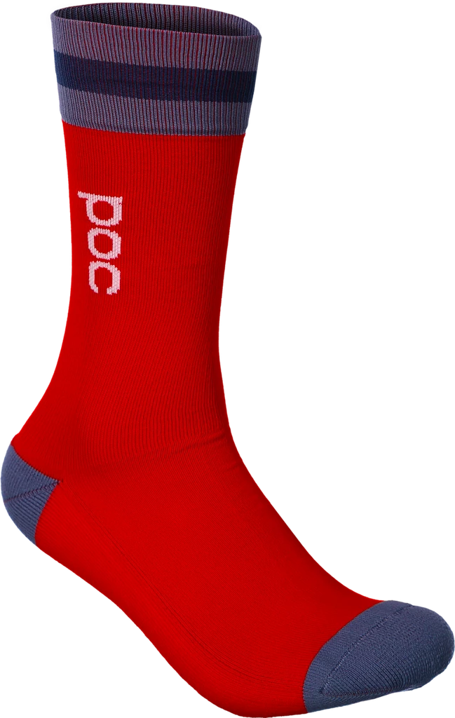 Cyklistické ponožky POC  Essential Mid Length Sock  39-41, červená