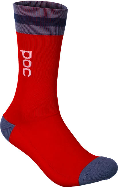 Cyklistické ponožky POC  Essential Mid Length Sock  39-41, červená