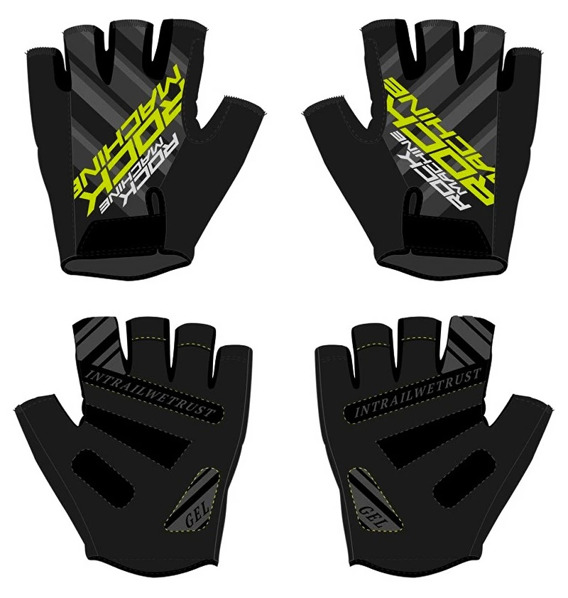 Cyklistické rukavice Rock Machine  Race black S