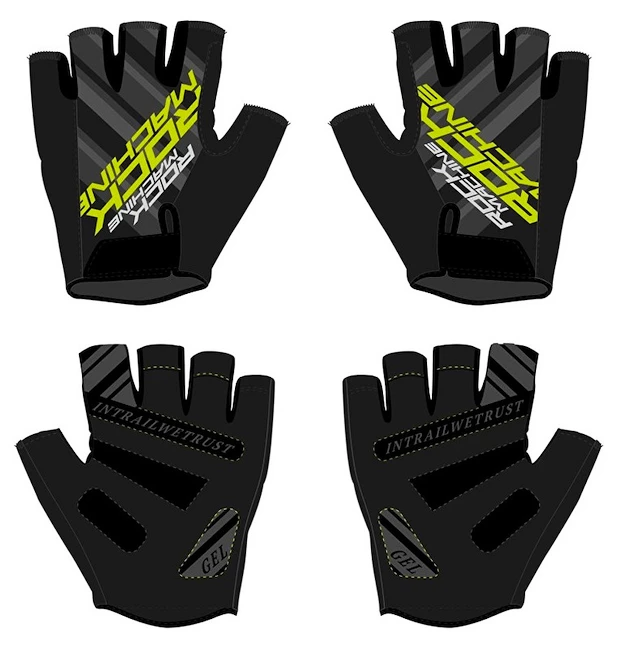 Cyklistické rukavice Rock Machine  Race black S