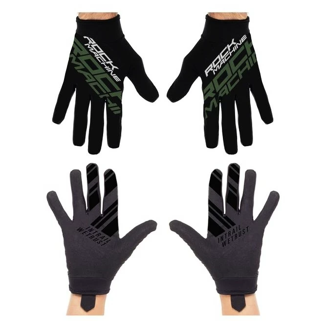 Cyklistické rukavice Rock Machine  Race green