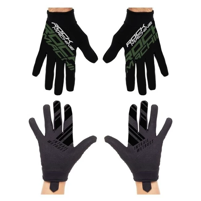 Cyklistické rukavice Rock Machine  Race green