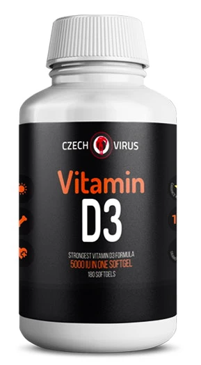Czech Virus Vitamin D3 180&nbsp;kapslí
