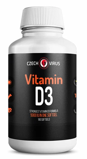 Czech Virus Vitamin D3 180&nbsp;kapslí