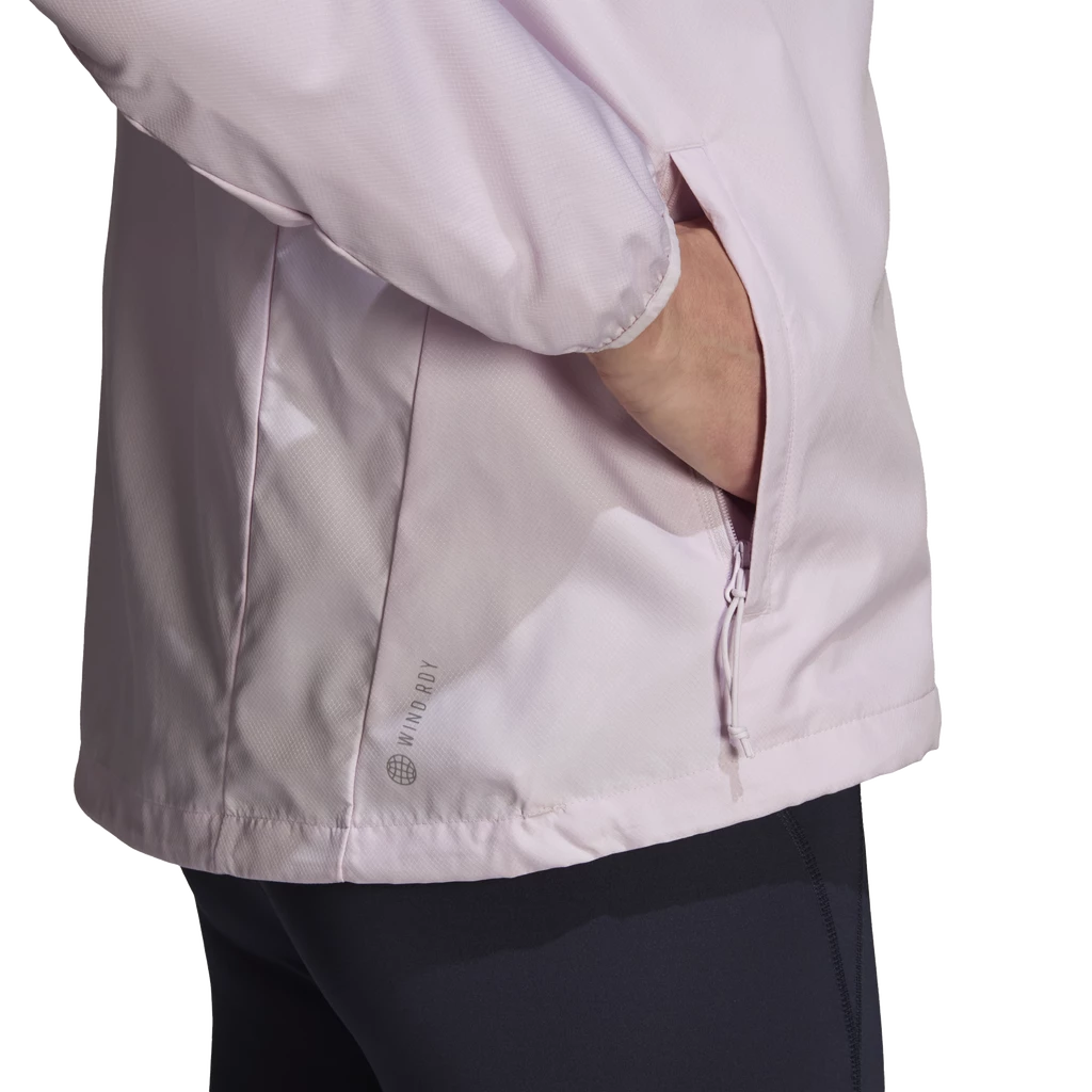 Dámská bunda adidas Own The Run Hooded Running Windbreaker Almost Pink