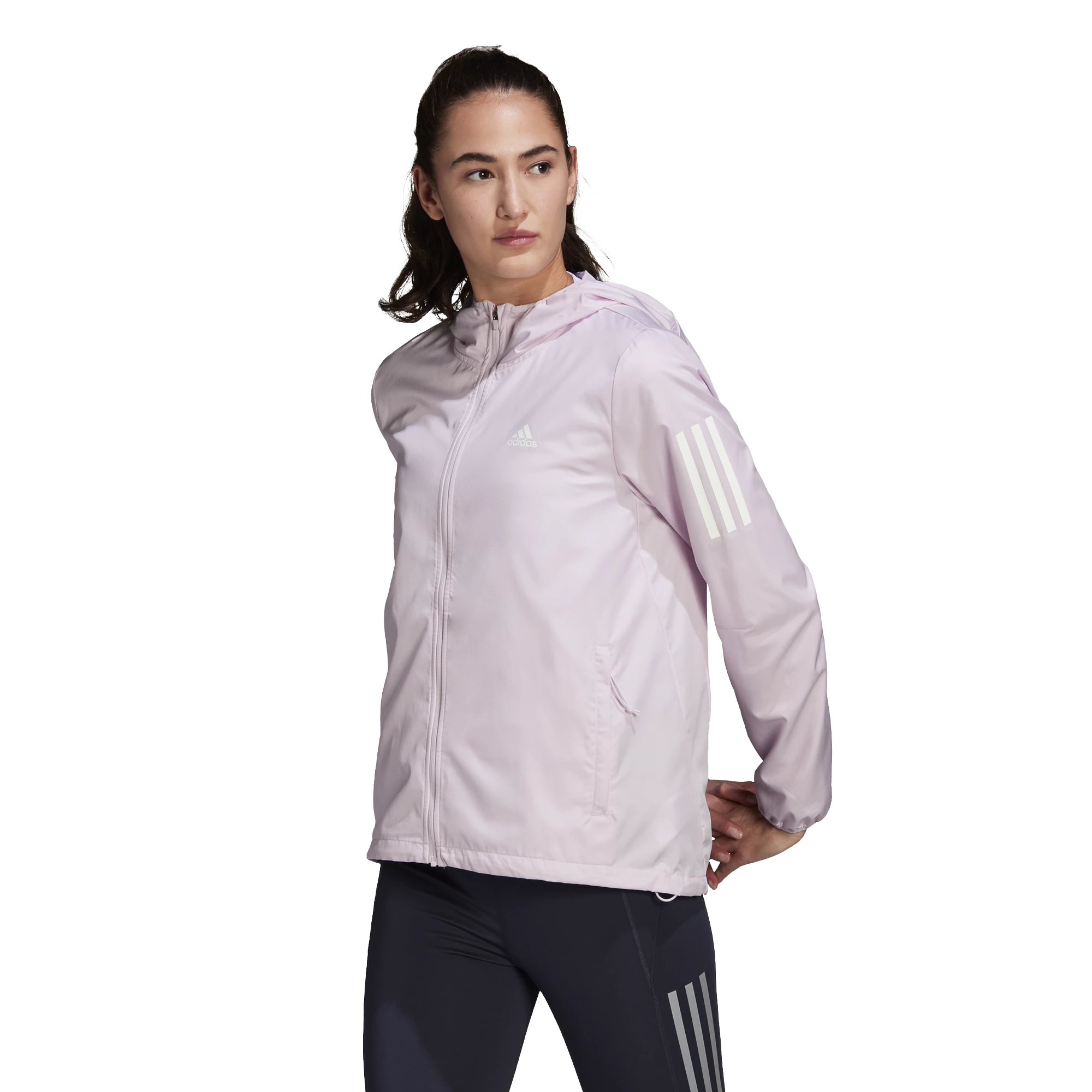 Dámská bunda adidas Own The Run Hooded Running Windbreaker Almost Pink