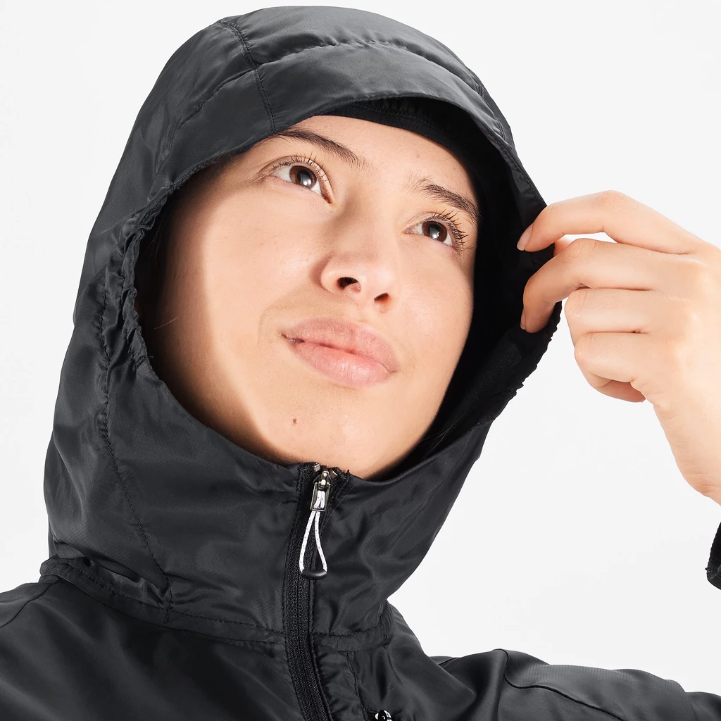Dámská bunda Salomon  Bonatti Cross FZ Hoodie Jet Black/White