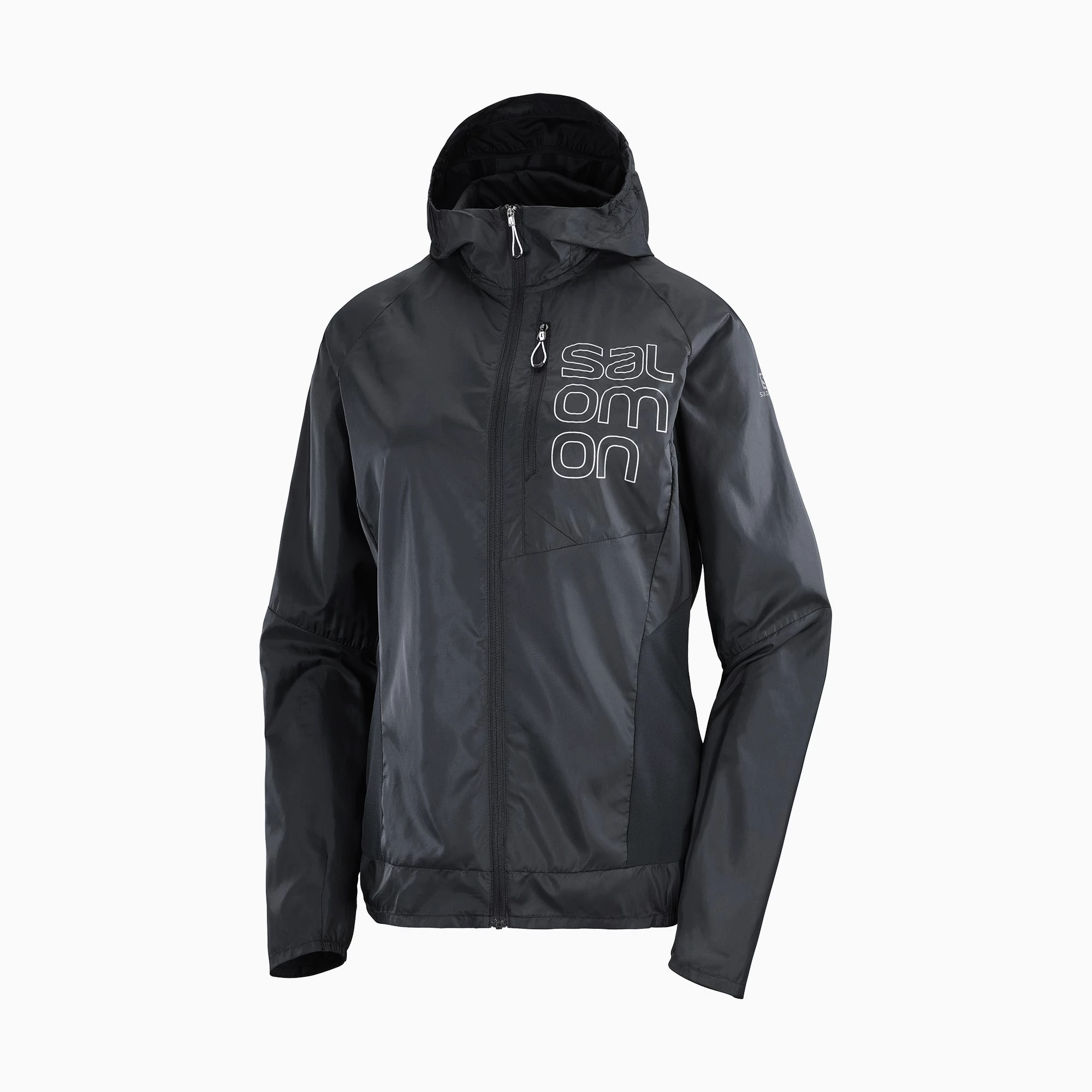 Dámská bunda Salomon  Bonatti Cross FZ Hoodie Jet Black/White