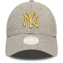 Dámská kšiltovka New Era 9Forty Metallic Logo MLB New York Yankees šedá