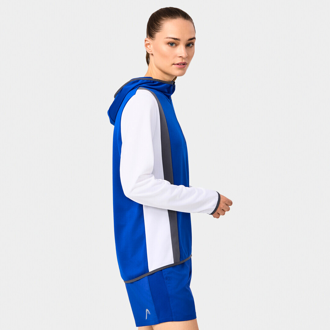 Dámská mikina Head  CLUB 25 TECH Hoodie Women Royal/White S - thumb (3)