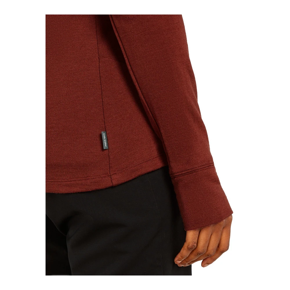 Dámská mikina Icebreaker Merino 260 Quantum IV LS Zip Port/Cedar Wood