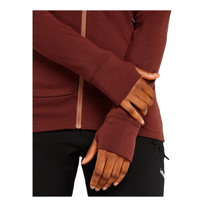 Dámská mikina Icebreaker Merino 260 Quantum IV LS Zip Port/Cedar Wood