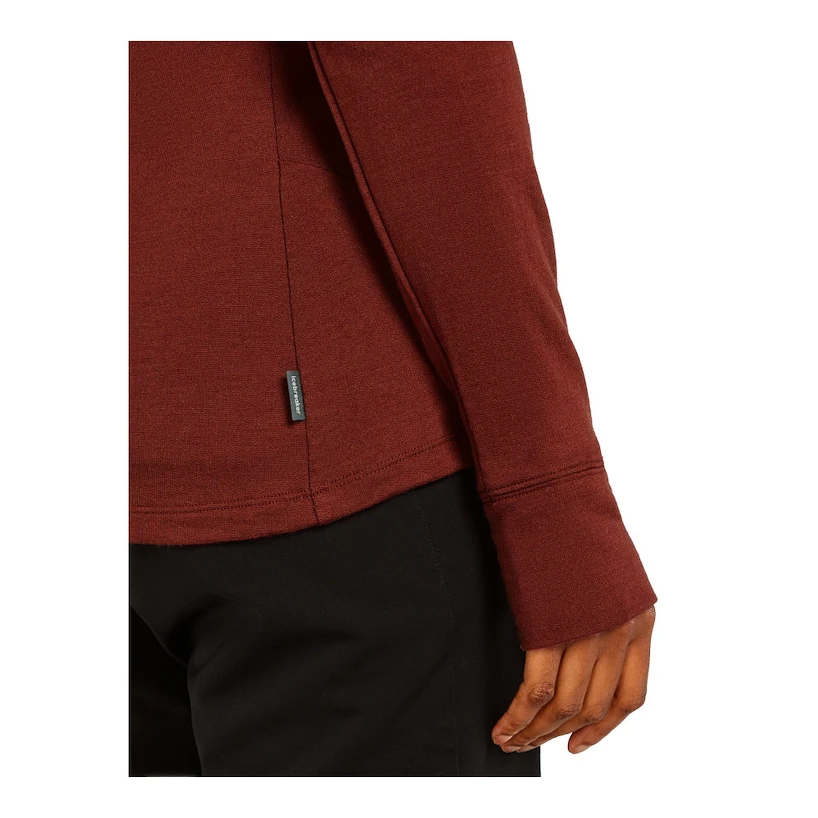 Dámská mikina Icebreaker Merino 260 Quantum IV LS Zip Port/Cedar Wood