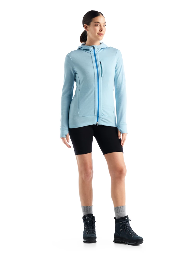 Dámská mikina Icebreaker  Quantum III LS Zip Haze/Azul
