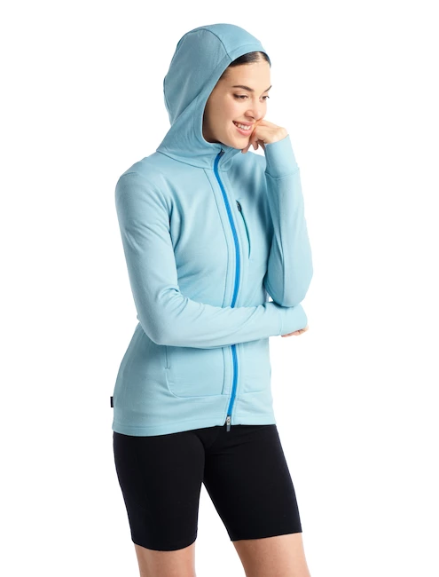 Dámská mikina Icebreaker  Quantum III LS Zip Haze/Azul