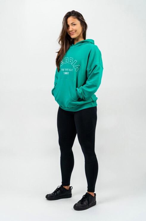 Product detail of Dámská mikina Nebbia GYM RAT Branded Oversized Hoodie green L