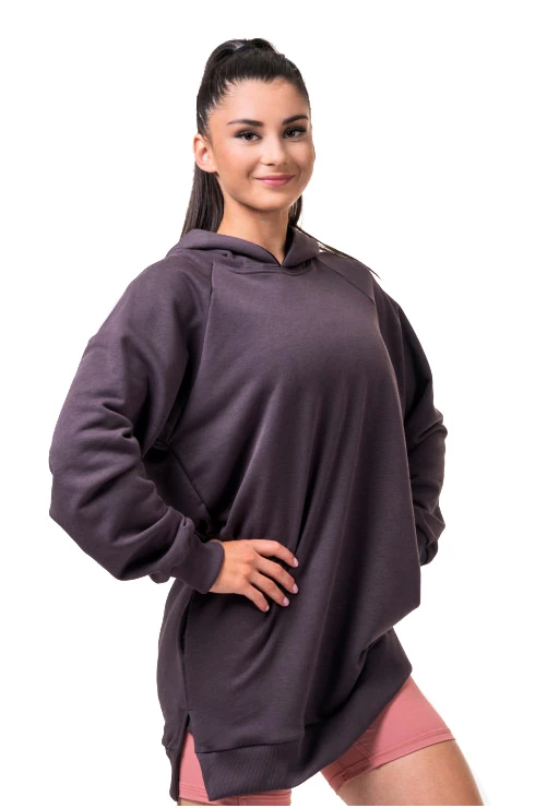 Dámská mikina Nebbia Hero Everyday hoodie marron XS