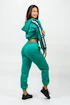 Dámská mikina Nebbia ICONIC Cropped Zip-Up Hoodie green