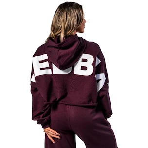 Dámská mikina Nebbia STRONG BEAUTY Oversized Hoodie OWN YOUR POWER 433 dark red