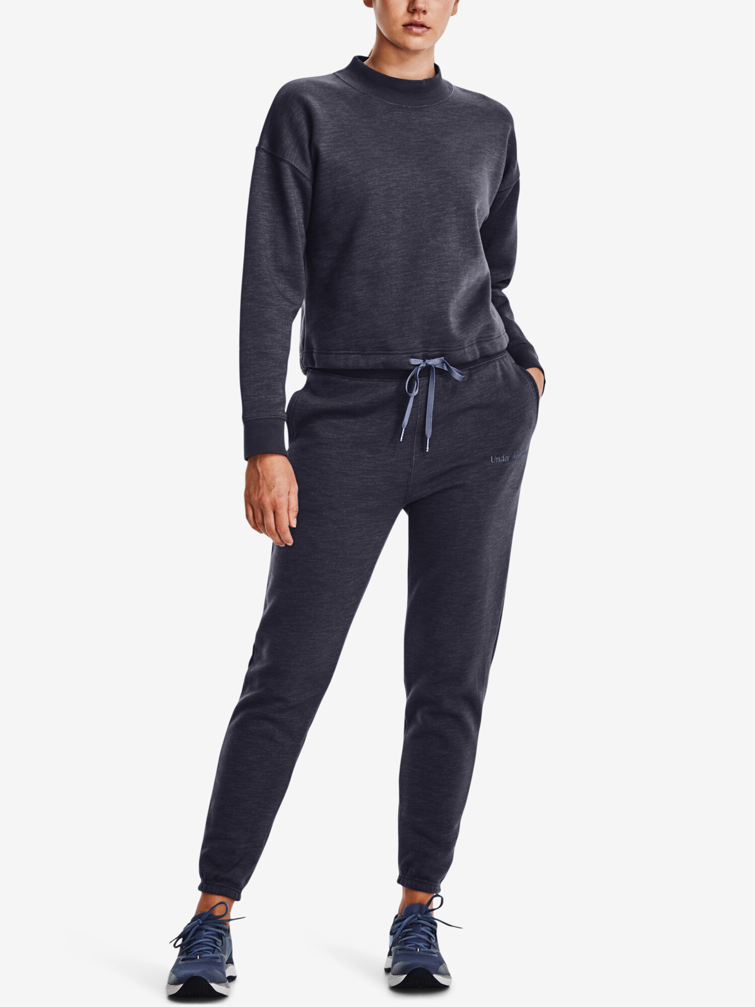 Dámská mikina Under Armour  Essential Script Crew-GRY XL - thumb (1)