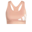 Dámská podprsenka adidas  Believe This Medium Support Workout Logo Ambient Blush