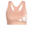 Dámská podprsenka adidas  Believe This Medium Support Workout Logo Ambient Blush