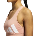 Dámská podprsenka adidas  Believe This Medium Support Workout Logo Ambient Blush