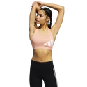 Dámská podprsenka adidas  Believe This Medium Support Workout Logo Ambient Blush